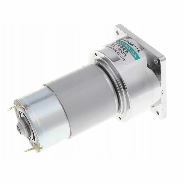 Alkatronik XD-60GA775 DC Motor 12V 5Rpm 35W 87Kg.cm Yüksek Tork Kuvvet Metal Dişli Redüktörlü Robot Cnc Makine