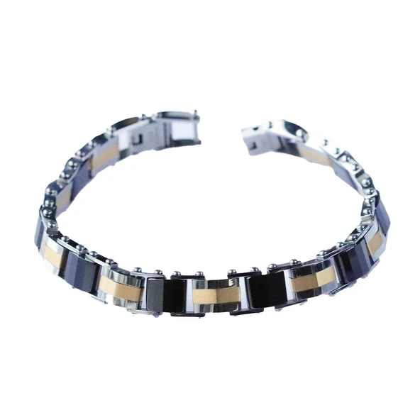 3 Renkli Çift Taraflı Çelik Bileklik - Resim 2