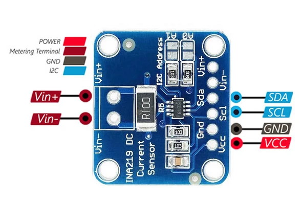 Alkatronik INA219 Dc Voltaj Akım Güç İzleme Sensör Modülü Çift Yönlü 26V 3A IIC Haberleşme 12 Bit Yüksek Hassas - Resim 4