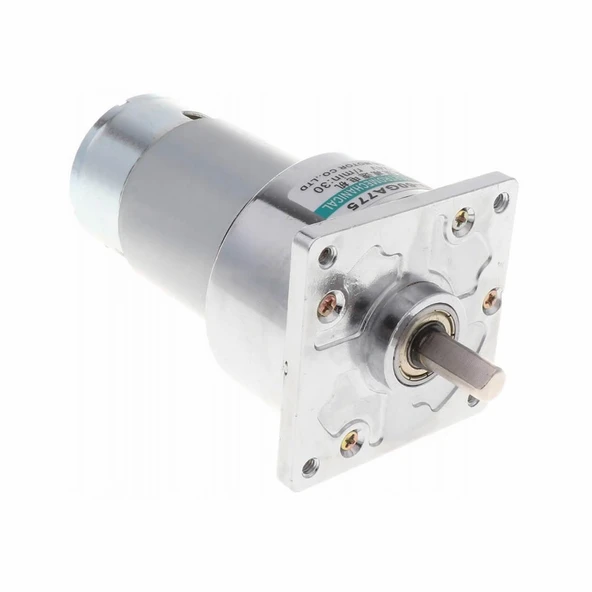 Alkatronik XD-60GA775 DC Motor 24V 30Rpm 35W 40Kg.cm Yüksek Tork Kuvvet Metal Dişli Redüktörlü Robot Cnc Makine - Resim 7