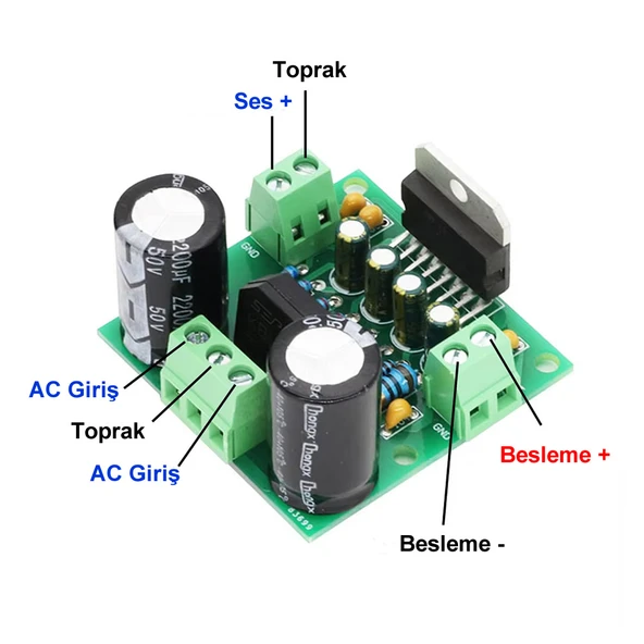 Alkatronik TDA7294 100W Dijital Amfi Modül Yüksek Güç AC 12V 30V Tek Kanal Müzik Kuvvetlendirici Güçlendirici - 5