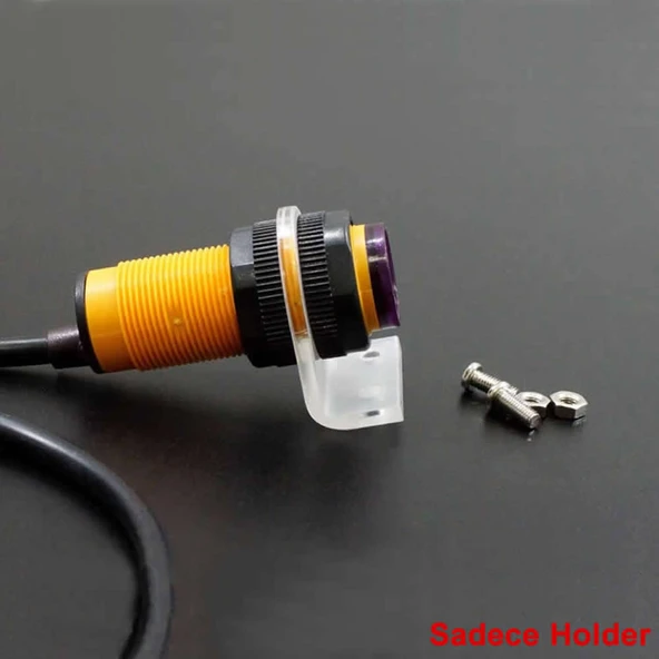 Alkatronik 18mm Çap Sensör Plastik Tutucu Pleksi Montaj Parçası Şeffaf Sabitleme Braket Holder LJ18 E18-D80NK - Resim 4