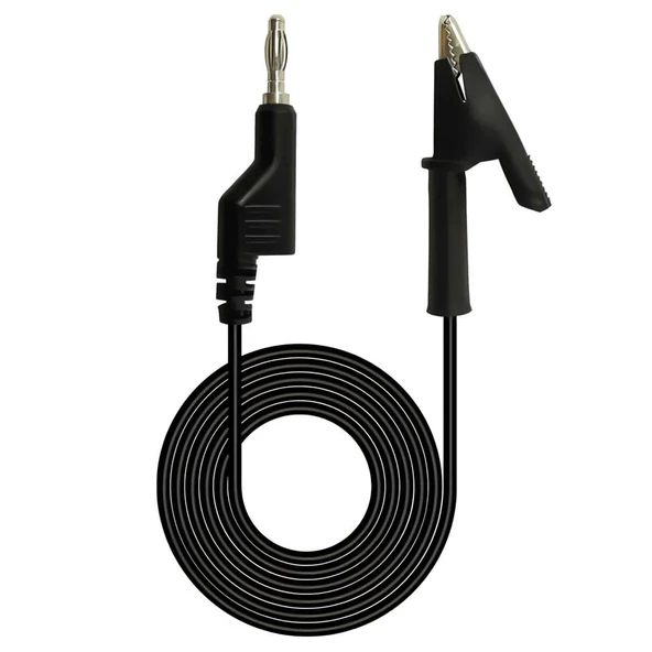 Alkatronik 12A Krokodil Banana Siyah Kablo 1 Metre Yüksek Akım Probu Multimetre Güç Kaynağı Test Ölçme Kablosu - Resim 8