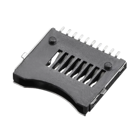 Alkatronik Micro SD Kart Soketi Hafıza Kartı Microsd Kart Bellek Yaylı Kart Algılayıcı 8 + 2 Pin Konnektör - Resim 2