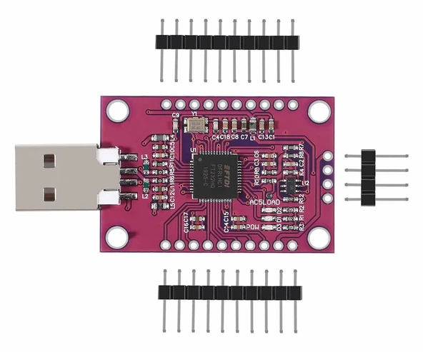 Alkatronik FTDI FT232HQ USB Çevirici Modül Uart Rs232 Rs485 Jtag Flash Card Fifo SPI I2C MPSSE 8051 - Resim 2