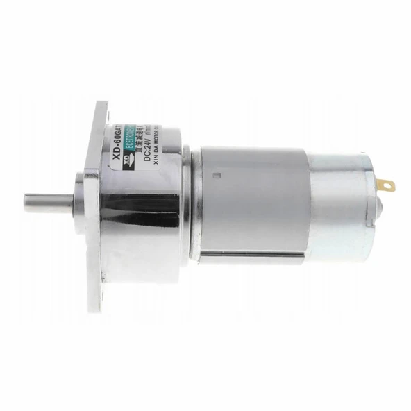 Alkatronik XD-60GA775 DC Motor 24V 30Rpm 35W 40Kg.cm Yüksek Tork Kuvvet Metal Dişli Redüktörlü Robot Cnc Makine - Resim 6