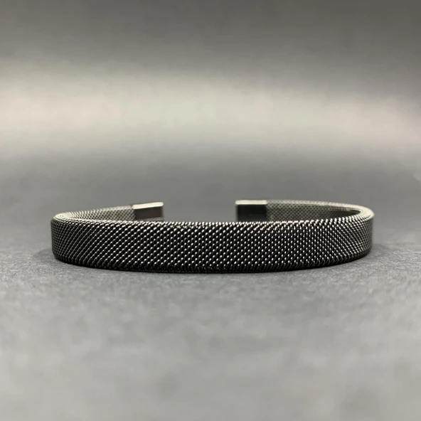Siyah Hasır Erkek Bileklik - Resim 3