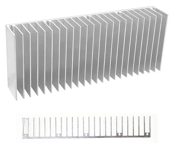 Alkatronik 15cm x 6cm x 2.5cm Alüminyum Metal Soğutucu Blok Radyatör Peltier Isı Düşürücü Amfi Led Entegre - 3