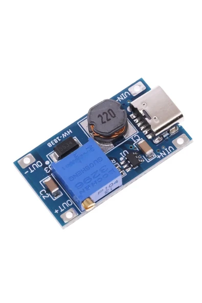 Alkatronik MT3608 Type C Usb 28V 2A DC Boost Modül Ayarlanabilir Voltaj Yükseltici Güç Kaynağı Step Up Dc Çevir