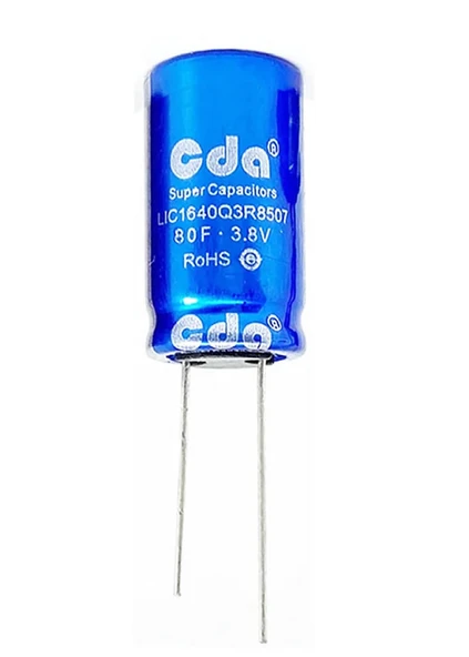 Alkatronik 80F 3.8V 3A Süpercap 10x20mm DIP Süper Kapasitör Enerji Depolama Güneş Rüzgar Akü Batarya Güç Kayna