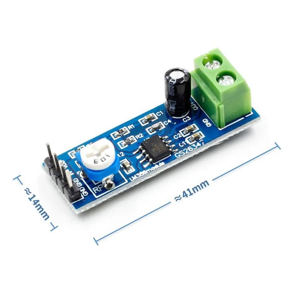 Alkatronik LM386 Ses Kuvvetlendirici Modül DC 5V / 12V Mono Ayarlanabilir Ses Yükseltici Mikrofon Amfi Amfilik - Resim 3
