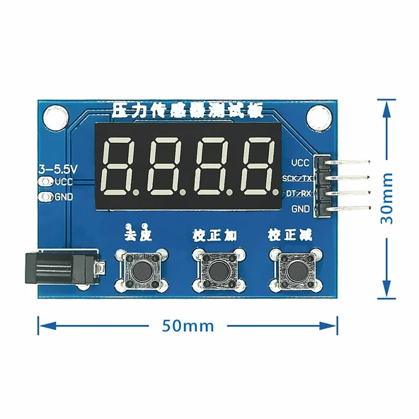 Alkatronik HX711 Gösterge Modülü Elektronik Tartı 5/10 Kg Ağırlık Sensör Hassas Ölçüm Dijital Ekran Load Cell