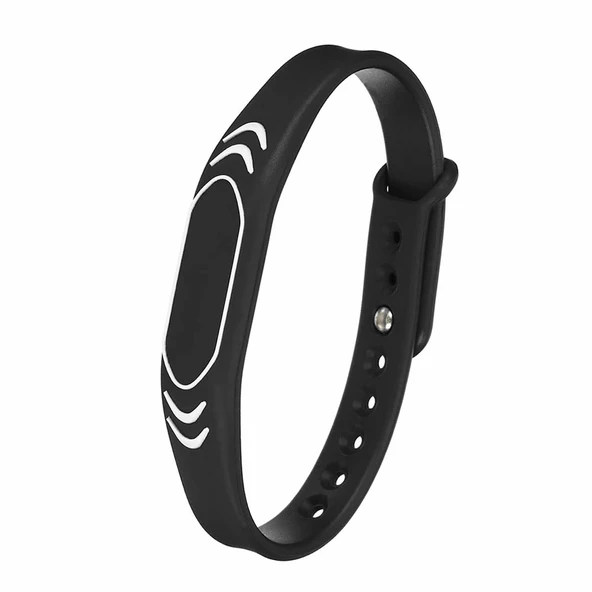 Alkatronik 125Khz Rfid Manyetik Bileklik Siyah Su Geçirmez Silikon Proximity Göstergeç 125 Khz Kapı Geçiş