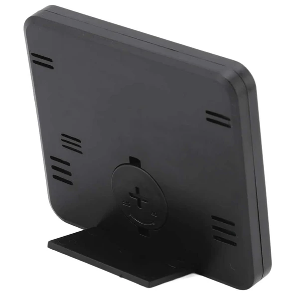 Alkatronik Saat Nem Sıcaklık Ölçer Zaman Hava Durumu Isı Gösterge Dijital Ekran Termometre Ev Oda Ofis Kuluçka - Resim 3