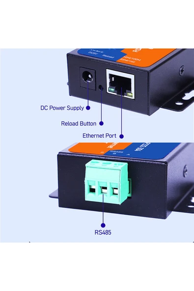Alkatronik USR-TCP232-304 Rs485 to Ethernet Çevirici Modül Metal Kutu Endüstriyel Tip Seri Port Sinyal Çevirici - Resim 4