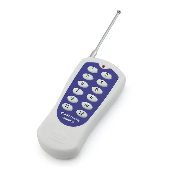 Alkatronik 433MHz Kablosuz Uzaktan Kumanda 12 Buton Teleskopik Anten Garaj Otomatik Kapı Kepenk Bariyer Alarm - Resim 8