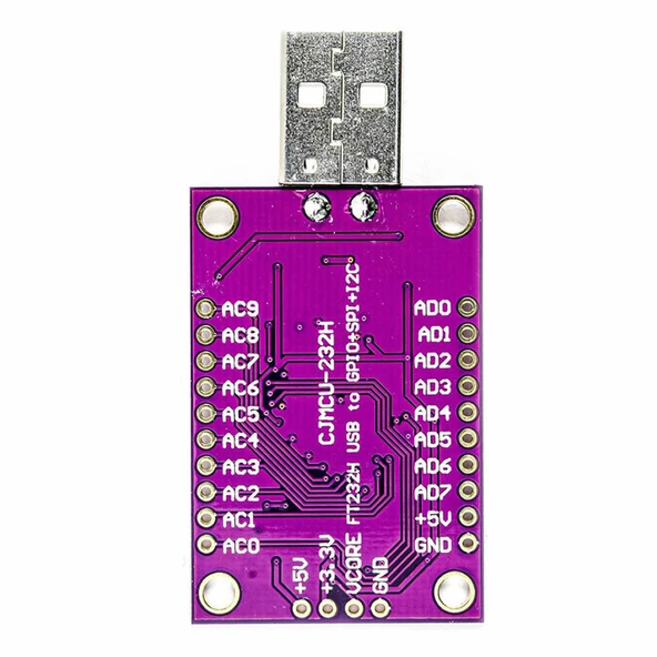 Alkatronik FTDI FT232HQ USB Çevirici Modül Uart Rs232 Rs485 Jtag Flash Card Fifo SPI I2C MPSSE 8051 - Resim 3