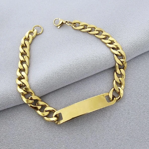 Gold Kaplama Çelik Plaka Künye ürün görseli 1