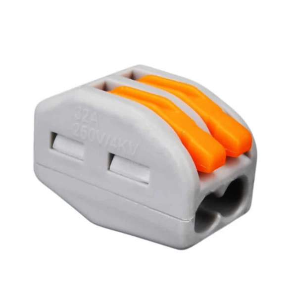 Alkatronik 2li Kolay Kablo Tel Birleştirici Konnektör Vidasız Klemens 250V 32A 1mm/4mm Elektrik Kablo Bağlantı