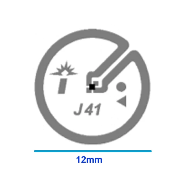 Alkatronik Uhf J41 Etiket Kart 860-960Mhz 12mm Yuvarlak Yapışkanlı Pasif Rfid Film Tag Ürün Araba Kitap Kıyafe - Resim 3