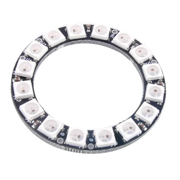 Alkatronik 16 Bit NeoPixel Halka Ring WS2812B 5050 Rgb Led Modül 16’lı Dijital Adreslenebilir Lamba Programlan