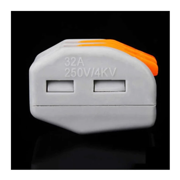 Alkatronik 2li Kolay Kablo Tel Birleştirici Konnektör Vidasız Klemens 250V 32A 1mm/4mm Elektrik Kablo Bağlantı - Resim 7