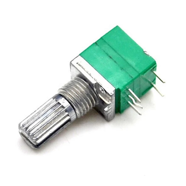 Alkatronik 5 Pin 10kohm Potansiyometre B10K Anahtarlı Pot Tırtıklı 15mm Döner Ayarlanabilir Direnç Ses Parlakl - Resim 2