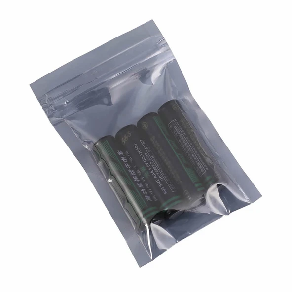 Alkatronik Kilitli Antistatik Poşet 10x15cm 100 Adet Şeffaf Su Toz Geçirmez Koruyucu Esd Metalize Torba Çanta - 3