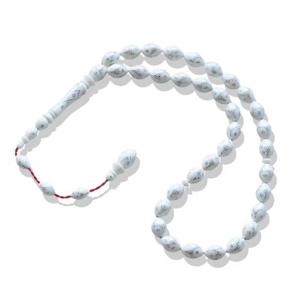 Usta İşçilikli Gümüş İşlemeli Orijinal Fildişi Tesbih ürün görseli 1