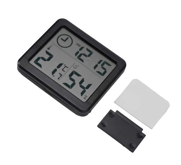 Alkatronik Saat Nem Sıcaklık Ölçer Zaman Hava Durumu Isı Gösterge Dijital Ekran Termometre Ev Oda Ofis Kuluçka - Resim 2