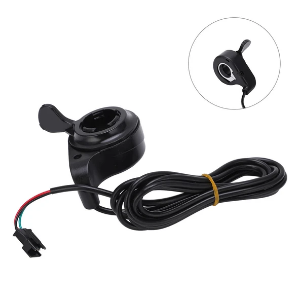 Alkatronik Elektrikli Bisiklet Gaz Kolu Scooter Motor Baş Parmak Hız Kontrol Ekransız Aksesuar Parça 23mm Alüm