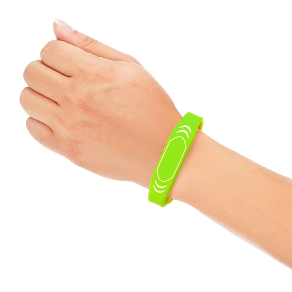 Alkatronik 125Khz Rfid Manyetik Bileklik Yeşil Su Geçirmez Silikon Proximity Göstergeç 125 Khz Kapı Geçiş Pers - Resim 2