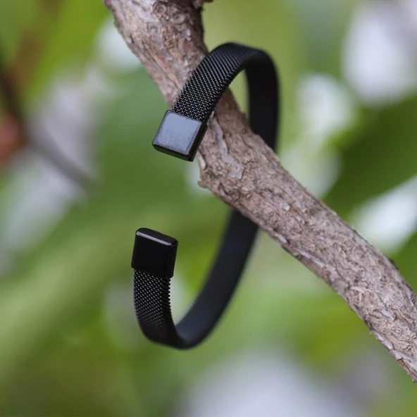 Siyah Hasır Erkek Bileklik - Resim 2