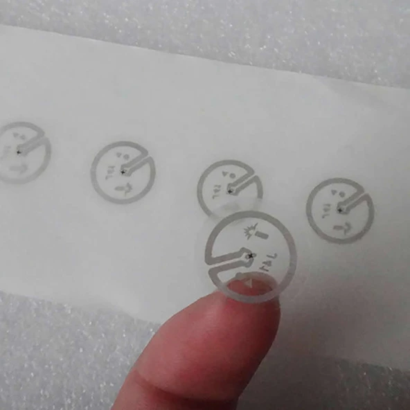 Alkatronik Uhf J41 Etiket Kart 860-960Mhz 12mm Yuvarlak Yapışkanlı Pasif Rfid Film Tag Ürün Araba Kitap Kıyafe - Resim 2