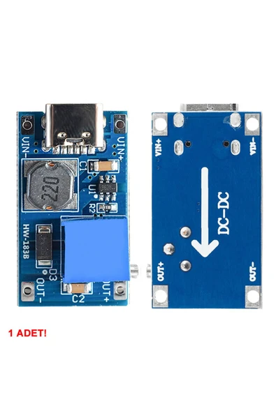 Alkatronik MT3608 Type C Usb 28V 2A DC Boost Modül Ayarlanabilir Voltaj Yükseltici Güç Kaynağı Step Up Dc Çevir - Resim 5