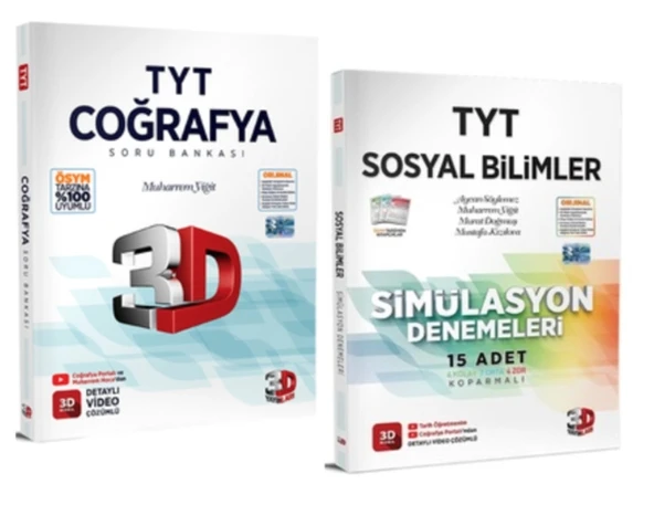 3D YAYINLARI TYT ÇOĞRAFYA SORU BANKASI - TYT SOSYAL BİLİMLER SİMÜLASYON DENEME