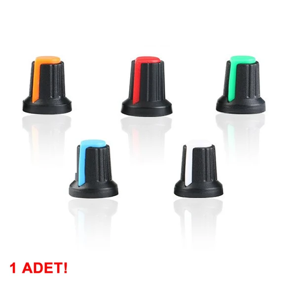 Alkatronik Plastik Pot Başlığı 6mm Potansiyometre Rotary Enkoder Ses Voltaj Kontrol 360 Derece - Resim 4