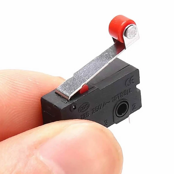 Alkatronik Makaralı Micro Switch Anahtar 5A 5A 250V Rulo Makara Kollu NO NC COM SPDT Sınırlayıcı Momentary - Resim 4