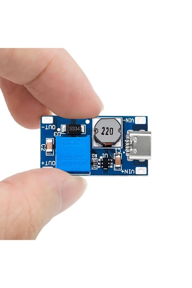 Alkatronik MT3608 Type C Usb 28V 2A DC Boost Modül Ayarlanabilir Voltaj Yükseltici Güç Kaynağı Step Up Dc Çevir - Resim 2