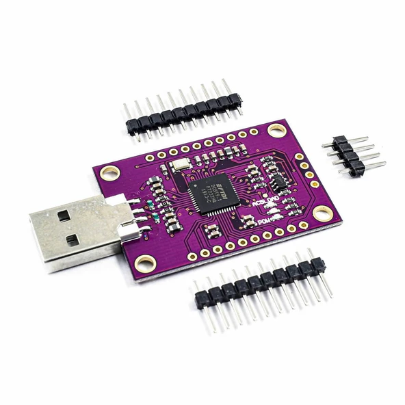 Alkatronik FTDI FT232HQ USB Çevirici Modül Uart Rs232 Rs485 Jtag Flash Card Fifo SPI I2C MPSSE 8051 - Resim 6