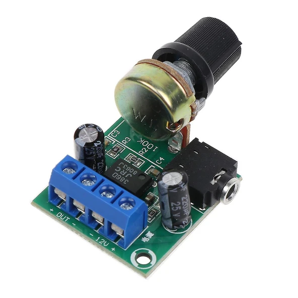 Alkatronik LM386 Ses Kuvvetlendirici Modül DC 5V / 12V Mono Ayarlanabilir Ses Yükseltici Mikrofon Amfi Amfilik - 7