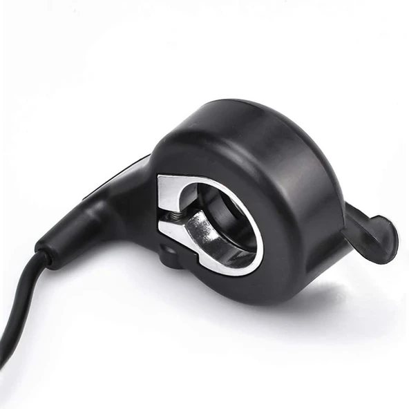 Alkatronik Elektrikli Bisiklet Gaz Kolu Scooter Motor Baş Parmak Hız Kontrol Ekransız Aksesuar Parça 23mm Alüm - Resim 2