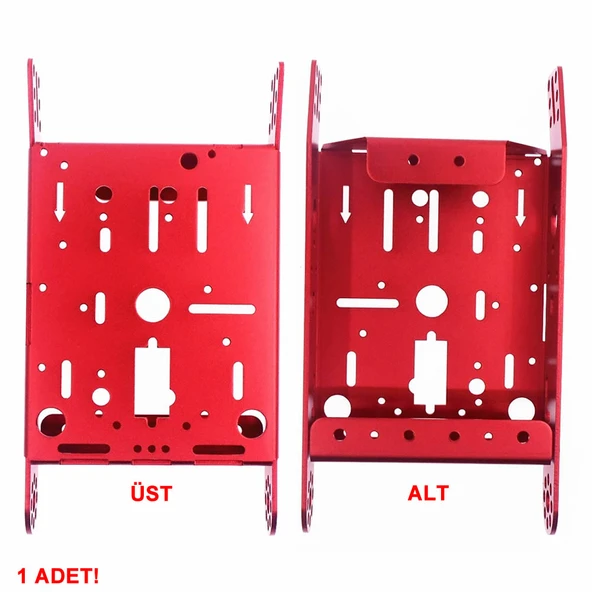 Alkatronik Alüminyum Robot Araba Gövdesi Metal Şase Stem Eğitim Mbot Çizgi İzleyen Yarışma Diy Oyuncak Endüstri - Resim 2