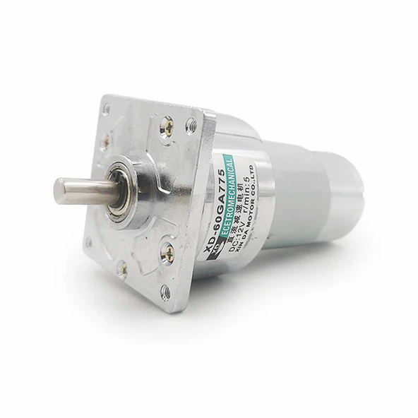 Alkatronik XD-60GA775 DC Motor 12V 5Rpm 35W 87Kg.cm Yüksek Tork Kuvvet Metal Dişli Redüktörlü Robot Cnc Makine - Resim 6