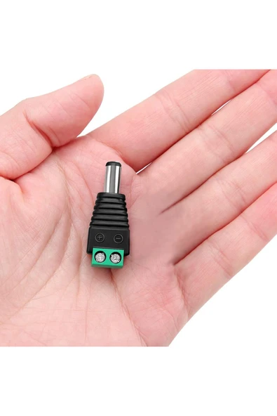 Alkatronik 5.5mm x 2.1mm Dc Adaptör Klemens Dönüştürücü Erkek 24V 5A 2 Pin Terminal Kolay Lehimsiz Hızlı Bağlan - Resim 4