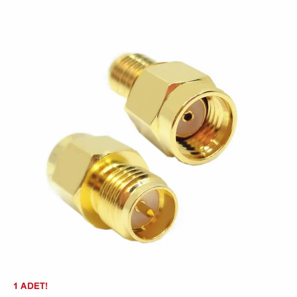 Alkatronik RP SMA Erkek to RP SMA Dişi Adaptör Soket Altın Kaplama Soket 0-6GHz RF Wi-Fi Anten - 6