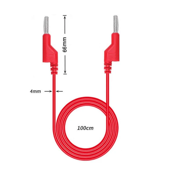 Alkatronik 8A Banana Banana Kablo Çifti 1 Metre Yüksek Akım Probu Multimetre Güç Kaynağı Test Ölçme Kablosu - Resim 2