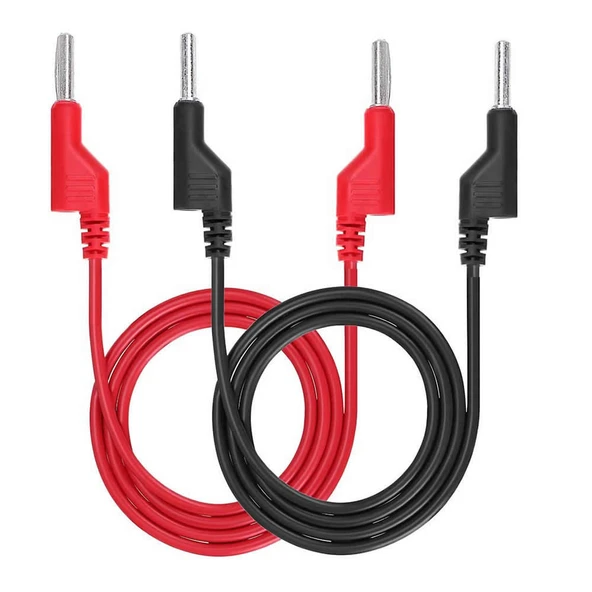 Alkatronik 12A Banana Banana Kablo Çifti 1 Metre Yüksek Akım Probu Multimetre Güç Kaynağı Test Ölçme Kablosu ürün görseli