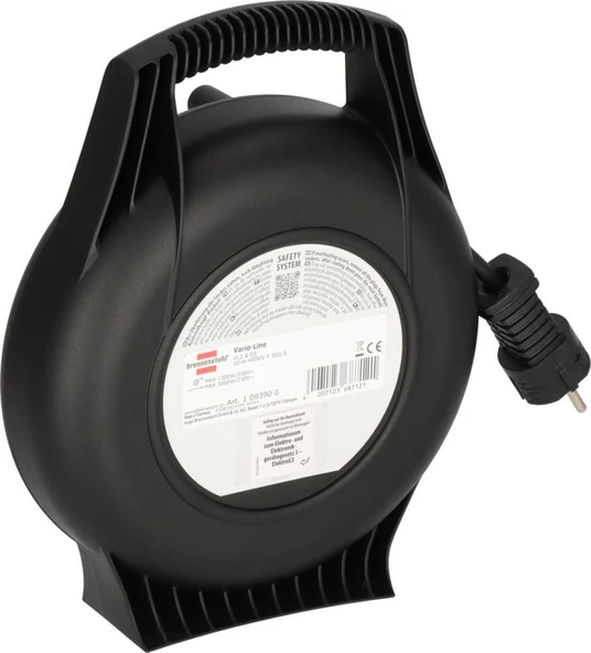Brennenstuhl Vario-Line Serisi 4 Soketli Emniyet Şartelli 10 Metre Makaralı Kablo - 2