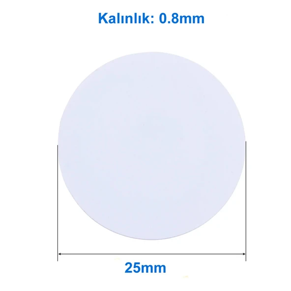 Alkatronik 125Khz 25mm Para Tip Rfid Manyetik Etiket Proximity Göstergeç Kart 125 Khz EM4100 Kapı Geçiş - Resim 4